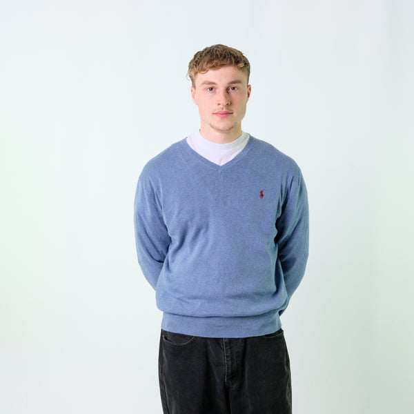 Blue y2ks Polo Ralph Lauren Knit Sweatshirt (L)